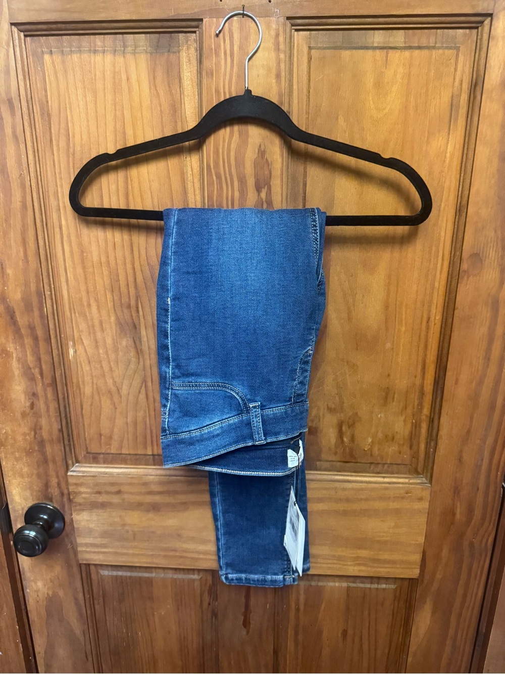 Classic Mid-Blue Women's Maternity Jeans - Comfortable Everyday Denim